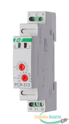 Реле времени PCR-513 (задержка вкл. 230В 8А 1перекл. IP20 монтаж на DIN-рейке) F&F EA02.001.003