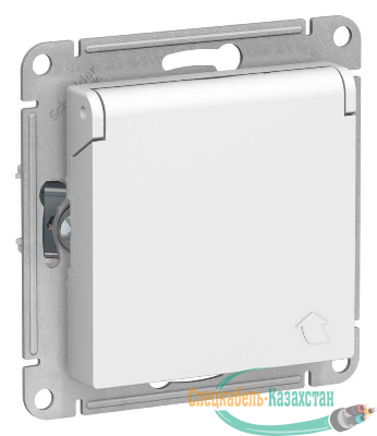 Розетка AtlasDesign 16А IP20 с заземл. защ. шторки с крышкой механизм лотос SE ATN001346
