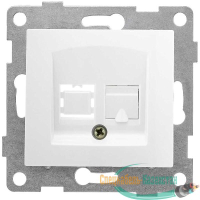 Розетка компьютерная 1-м СП Bravo RJ45 механизм бел. GUSI С10К1-001