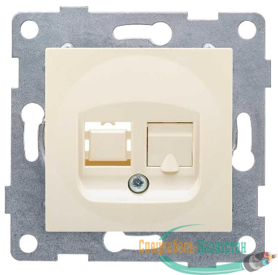 Розетка компьютерная 1-м СП Ugra RJ45 механизм беж. GUSI С11К1-003
