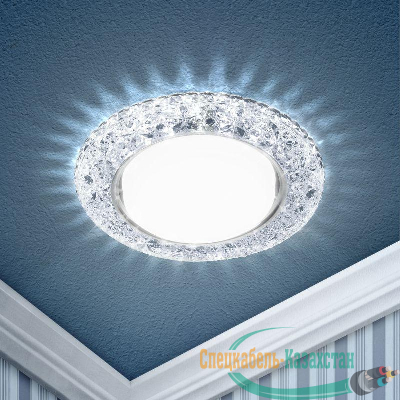 Светильник DK LD25 SL/WH декор cо светодиодной подсветкой Gx53 прозр. ЭРА Б0029635