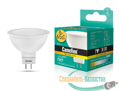 Лампа светодиодная LED8-S108/830/GU5.3 8Вт 220В Camelion 12871
