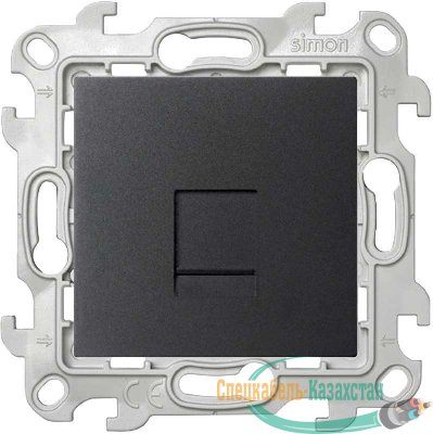 Механизм розетки телефонной RJ11 Simon24 графит 2410480-038