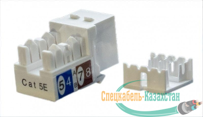 Вставка Keystone Jack RJ45 (8P8C) кат.5E KJ9-8P8C-C5e-90-WH бел. Hyperline 432595