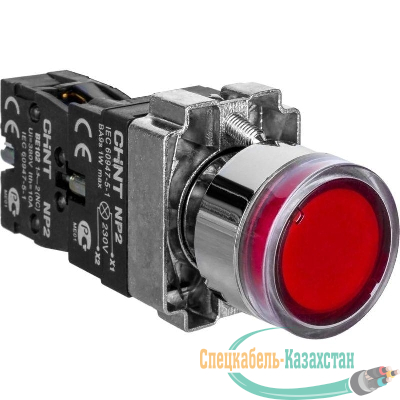 Кнопка управления NP2-BW3461 1НО красн. AC/DC 230В(LED) IP40 (R) CHINT 574080