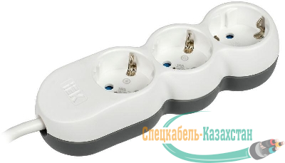Удлинитель 3х1.5м с заземл. 16А IP20 Uno У03 2P+PE 250В 3х1.5 IEK WYP53-16-03-D15-Z