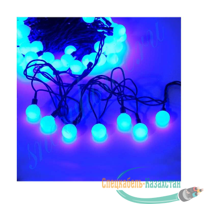 Гирлянда "Шарики" 100 LED 2.4см наружняя соед. до 3 мод. син. SHLights 4690601004321