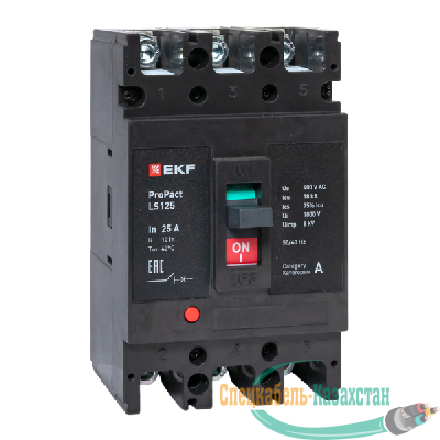 Выключатель автоматический 3п 25А 18кА LS125 ProPact EKF mccb-125-18-3-25-ls