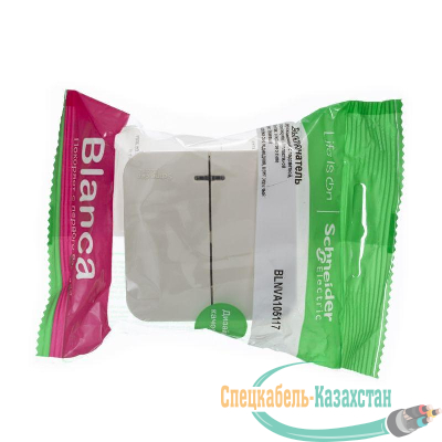 Выключатель 2-кл. ОП BLANCA (сх.5) 10А 250В изол. пласт. с подсветкой беж. SchE BLNVA105117
