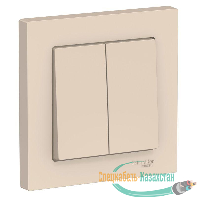 Выключатель 2-кл. ATLAS DESIGN (сх.5) 10АХ в сборе беж. SchE ATN000252