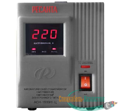 Стабилизатор напряжения АСН-1500/1-Ц 1ф 1.5кВт IP20 релейный Ресанта 63/6/3