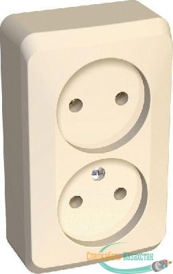 Розетка 2-м ОП Этюд 16А IP20 без заземл. крем. SchE PA16-005K