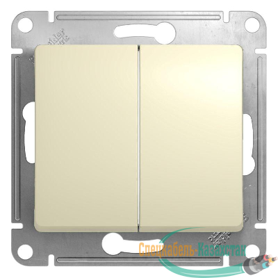 Механизм выключателя 2-кл. СП GLOSSA 10А IP20 10AX беж. SchE GSL000251