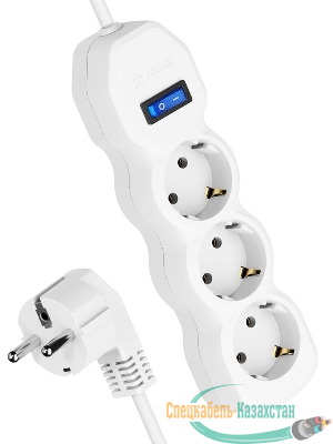 Удлинитель 3х3м с заземл. 10А IP20 ПВС 3х0.75 с выкл. КОСМОС YKsm3m-3g-Z-V(10A)P