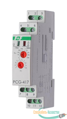 Реле времени PCG-417 (звезда-треугольник для пуска электродвиг. 230В 2х8А 2НО IP20 монтаж на DIN-рейке) F&F EA02.001.020