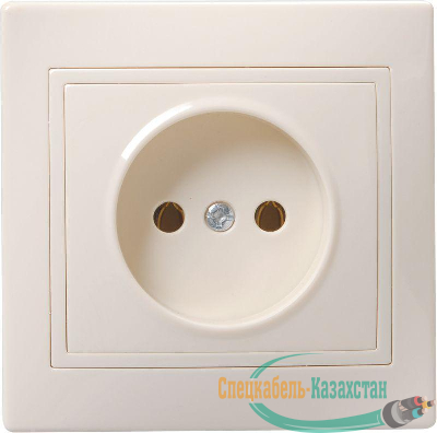 Розетка 1-м СП Кварта 10А IP20 без заземл. крем. ИЭК ERK13-K33-10-DM