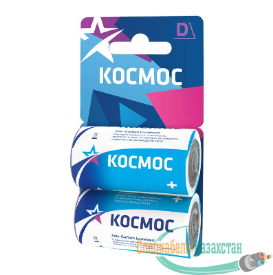 Элемент питания солевой R20 (блист.2шт) Космос KOCR202BL