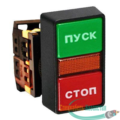 Кнопка AS-22N "Пуск-Стоп" прямоугольная 220В NO+NC EKF pbn-as-rec