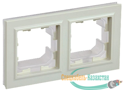 Рамка 2-м IP44 BRITE РУ-2-БрКр-44 беж. IEK BR-M22-44-K10