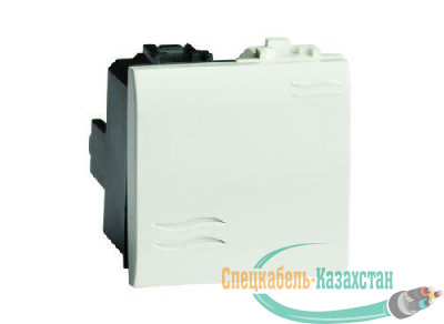 Выключатель 1-кл. 2мод. СП BRAVA 16А IP20 бел. DKC 76002B