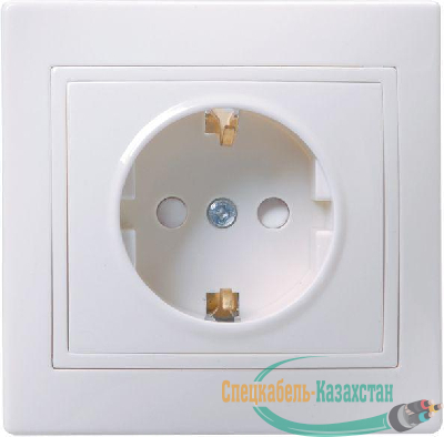 Розетка 1-м СП Кварта 16А РСш10-3-КБ защ. шторки с заземл. IP20 бел. ИЭК ERK11-K01-16-DM