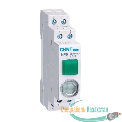 Кнопка модульная NP9-10D3/1 с подсветкой 1НО AC/DC 230В зел. (R) CHINT 584054