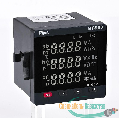 Мультиметр цифровой МТ-72D 3ф вх. 600В 5А RS-485 72х72мм LED-дисплей DEKraft 51404DEK