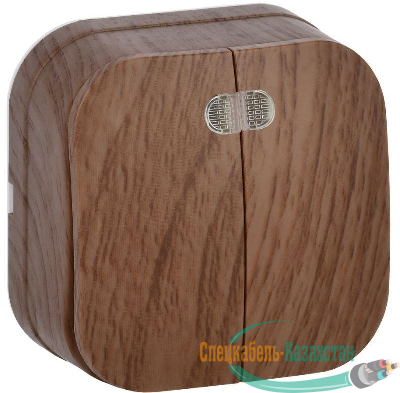 Выключатель 2-кл. ОП GLORY 10А ВС20-2-1-ХД с индикацией дуб IEK EVH21-K24-10