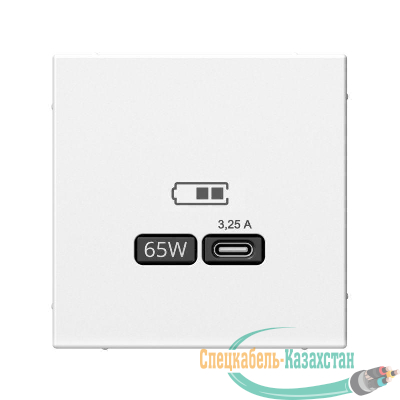 Розетка USB ArtGallery тип C 65Вт QC PD высокоскор. ЗУ механизм бел. SE GAL000127