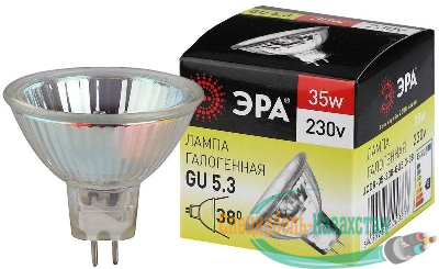 Лампа галогенная GU5.3-JCDR (MR16) -35W-230V-Cl ЭРА C0027363