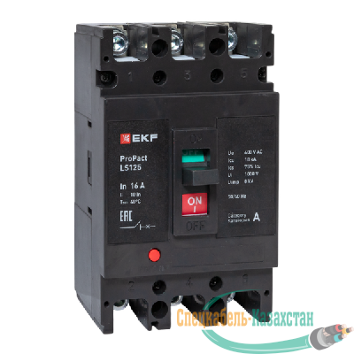 Выключатель автоматический 3п 16А 18кА LS125 ProPact EKF mccb-125-18-3-16-ls