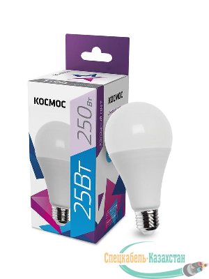 Лампа светодиодная A65 25Вт 6500К E27 220В КОСМОС LkecLED25wA65E2765