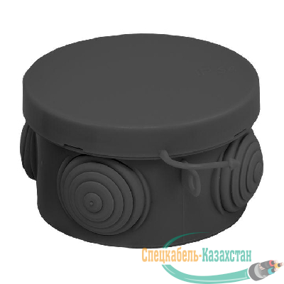 Коробка распаячная КМР-040-038 с крышкой 65х40 4 мембранных ввода IP54 черн. EKF plc-kmr-040-038-b