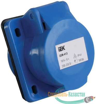 Розетка СП 16А 220В 2P+E ССИ-413 IP44 ИЭК PSR41-016-3