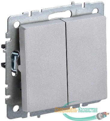 Выключатель проходной 2-кл. СП BRITE ВС10-2-6-БрА 10А механизм алюм. IEK BR-V22-0-10-K47