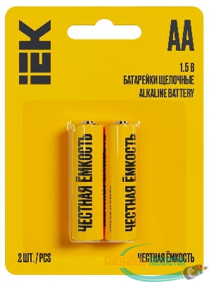 Элемент питания алкалиновый AA/LR6 Alkaline (блист.2шт) IEK ABT-LR06-OP-L02