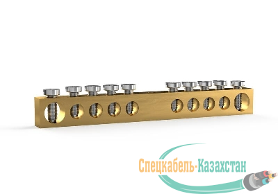 Шина PEN "земля-ноль" 6х9мм 10 отвер. латунь TOKOV ELECTRIC TKE-BCB-69-10-N/PEN