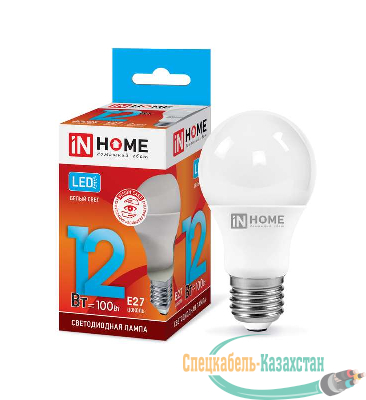 Лампа светодиодная LED-A60-VC 12Вт 230В E27 4000К 1080Лм IN HOME 4690612020242