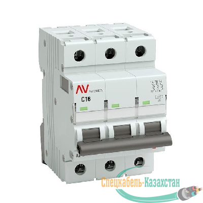 Выключатель автоматический модульный 3п C 16А 6кА AV-6 AVERES EKF mcb6-3-16C-av