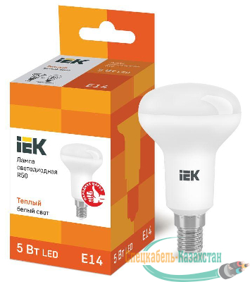 Лампа светодиодная ECO R50 5Вт 3000К тепл. бел. E14 450лм 230-240В ИЭК LLE-R50-5-230-30-E14