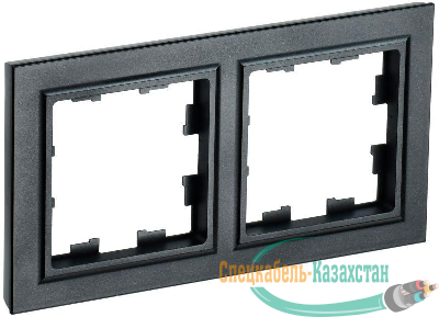 Рамка 2-м BRITE РУ-2-БрЧ черн. IEK BR-M22-K02