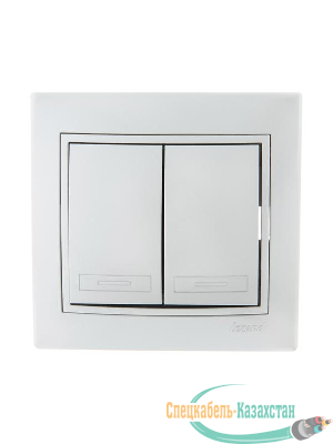 Выключатель 2-кл. СП Мира 10А IP20 метал. сер. LEZARD 701-1010-101