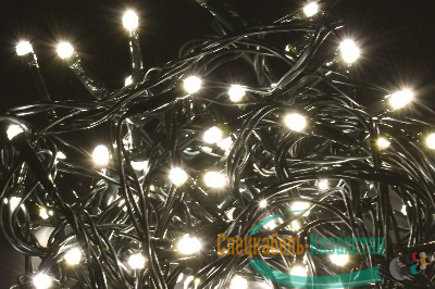 Гирлянда "Нить" 5м 50LED бел.LED бел. IP20 провод зел. 230В с контроллером 8 режимов IEK LGDB110-1-050-05-G-S-20