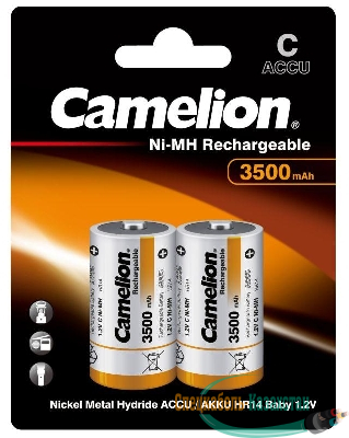 Аккумулятор C Ni-MH 1.2В 3500мА.ч NH-C3500BP2 BL-2 металлик (блист.2шт) Camelion 6184