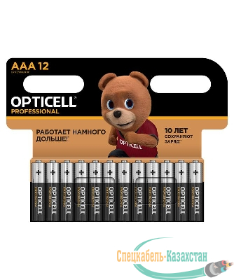 Элемент питания алкалиновый AAA/LR03 (блист. 12шт) Professional Opticell 5052006