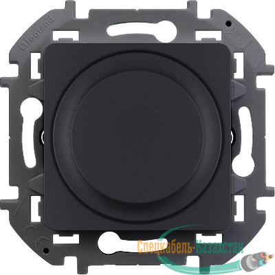 Механизм светорегулятора поворотного Inspiria 300Вт без нейтрали антрацит Leg 673793