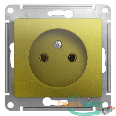 Механизм розетки 1-м СП Glossa 16А IP20 без заземл. фисташк. SchE GSL001041