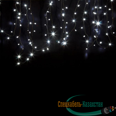 Гирлянда "ДЮРАПЛЕЙ" 20м 200LED 13Вт 220В IP54 зел. провод; бел. NEON-NIGHT 315-155
