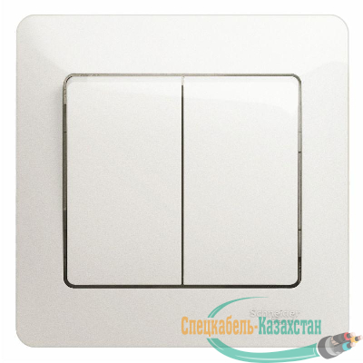 Выключатель 2-кл. СП Glossa сх.5 10А IP20 10AX в сборе перламутр SchE GSL000652