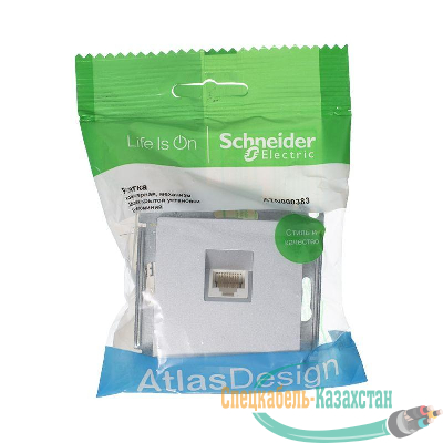 Механизм розетки компьютерной ATLAS DESIGN RJ45 алюм. SchE ATN000383